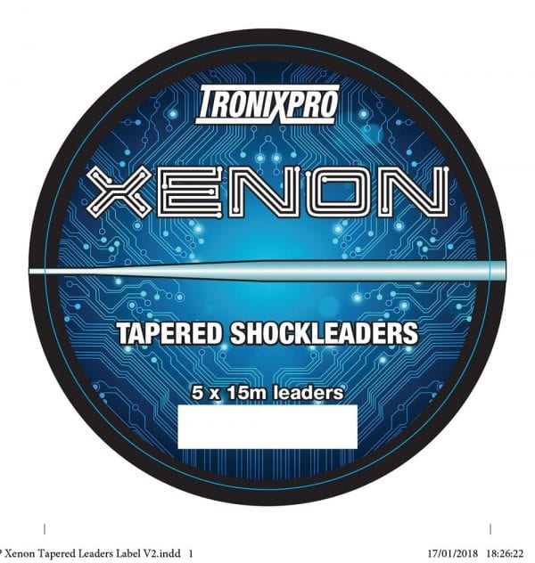 Xenon Tapered Leaders, Clear, 0.35-0.70mm, 15lb-60lb,  5x15m