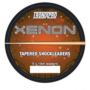 Xenon Tapered Leaders, Orange, 0.28-0.60mm, 10lb-50lb, 5x15m