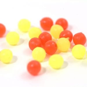 Round Beads Yellow/Red, 3mm