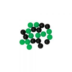 Round Beads Black/Green, 8mm