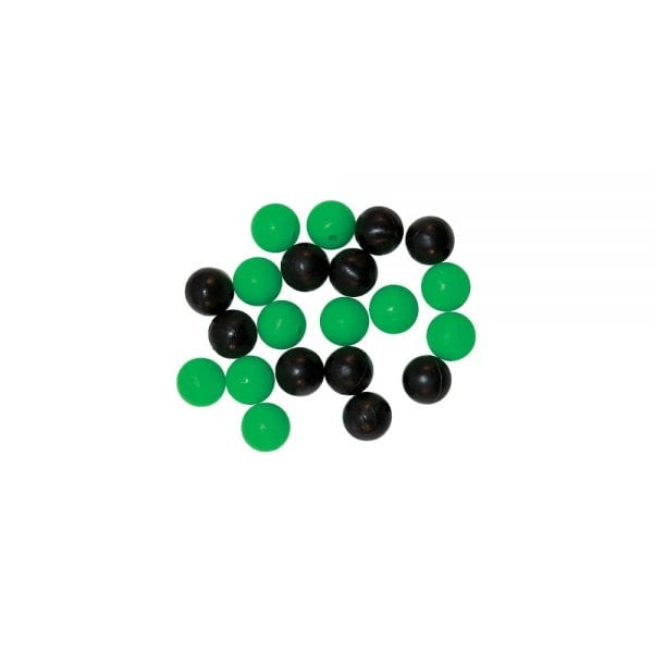 Round Beads Black/Green, 8mm