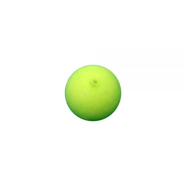 Floating Round Bead, 12mm, Lumo Green