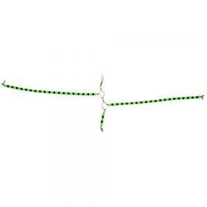 Beaded Spreader, Black and Green, 8mm