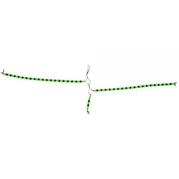 Beaded Spreader, Black and Green, 8mm