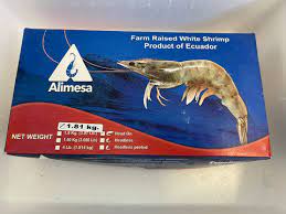 2kg whole shrimp Size 50mm -  60mm