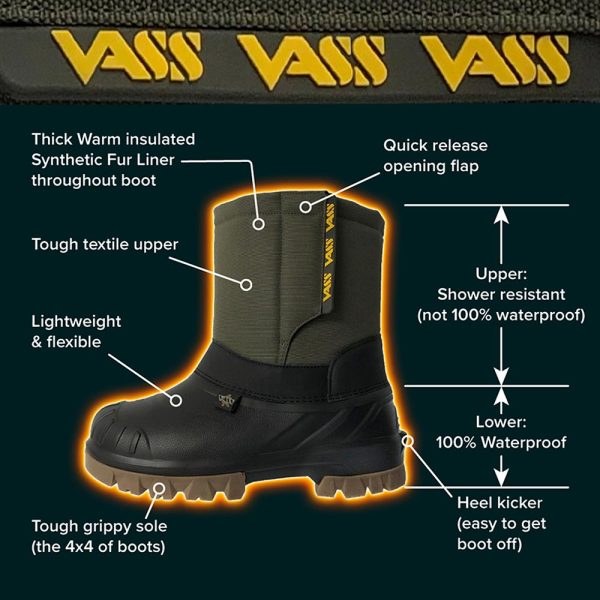 Vass Hybrid ‘Thermo’ Fishing Boot (with quick release strap & thick synthetic fur lining) - Image 5